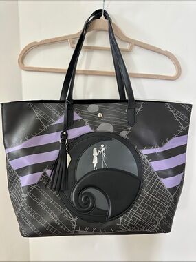Nightmare Before Christmas Jack Skellington and Sally Graphic Tote Bag
